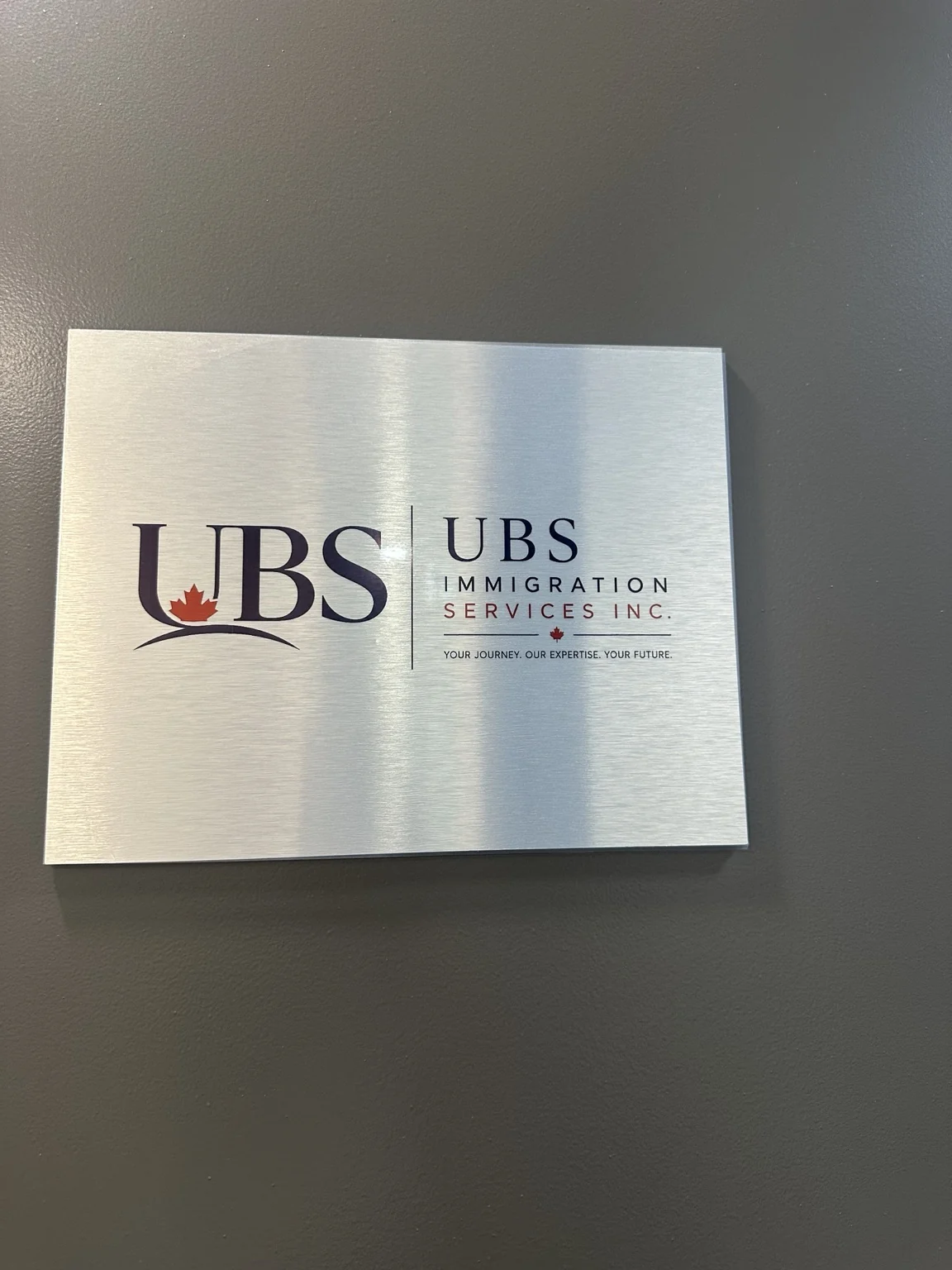 UBS Immigration office branding