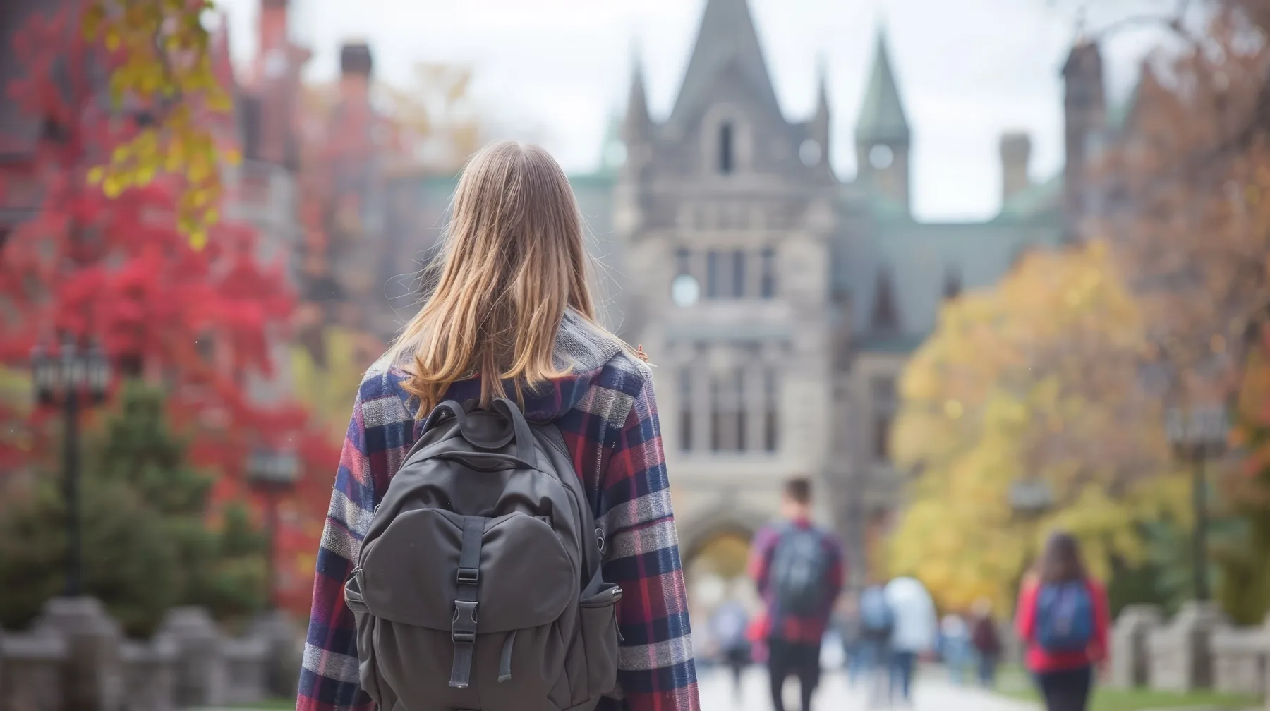 Student on a Canadian campus